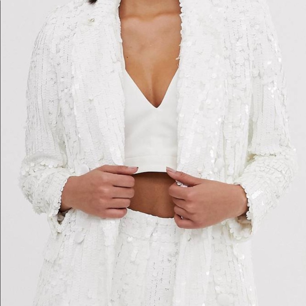 ASOS sequin suit dbl breasted. Sold out on site